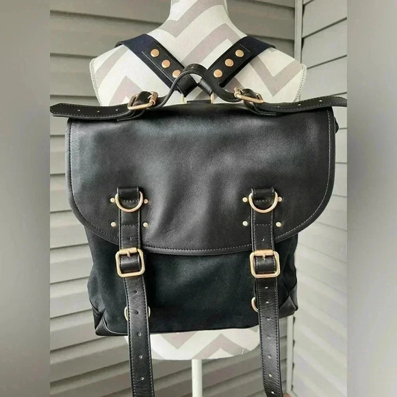 Timbuk2 x PHOEBE DAHL Travel  Convertible Backpack Black Canvas Leather - Picture 4 of 12